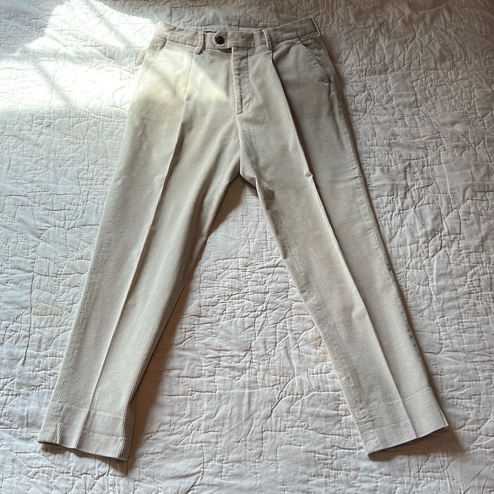 Pleated Corduroy Trousers